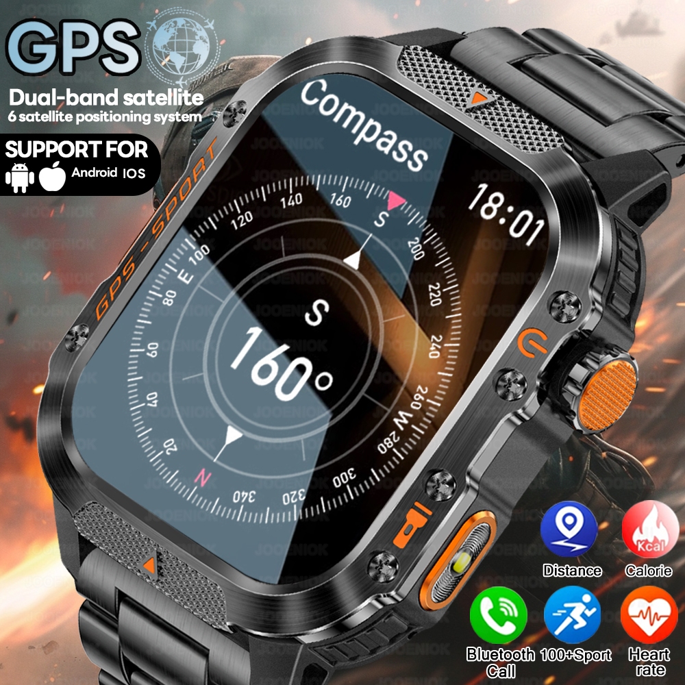 2026 新しいデュアル周波数衛星 GPS スポーツスマートウォッチコンパス気圧計 Bluetooth 通話 10ATM 防水水泳スマートブレスレット