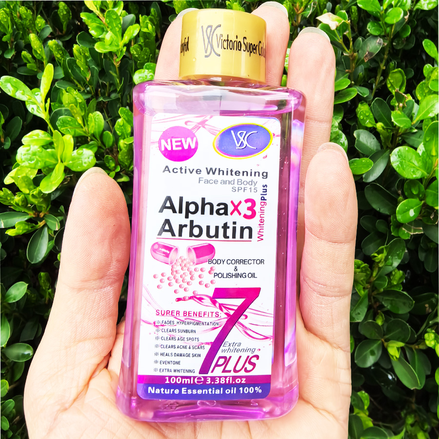 100 ミリリットル Alphax3 アルブチン美白オイルスムージングモイスチャライザー明るくリフティング栄養小じわスポットマッサージスキンケア