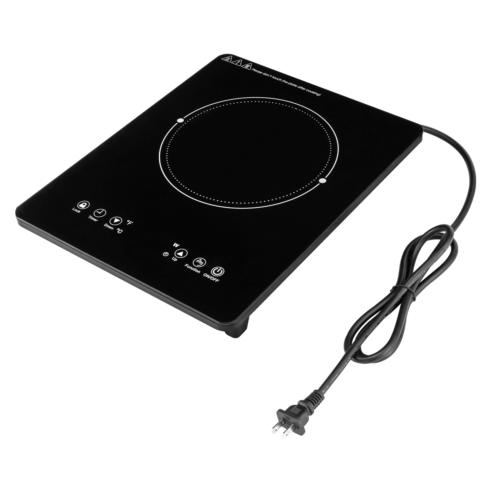 1800W IHクックトップ ホットプレート ポータブル IHクックトップ 超低ノイズ付き キッチンカウンタートップ用