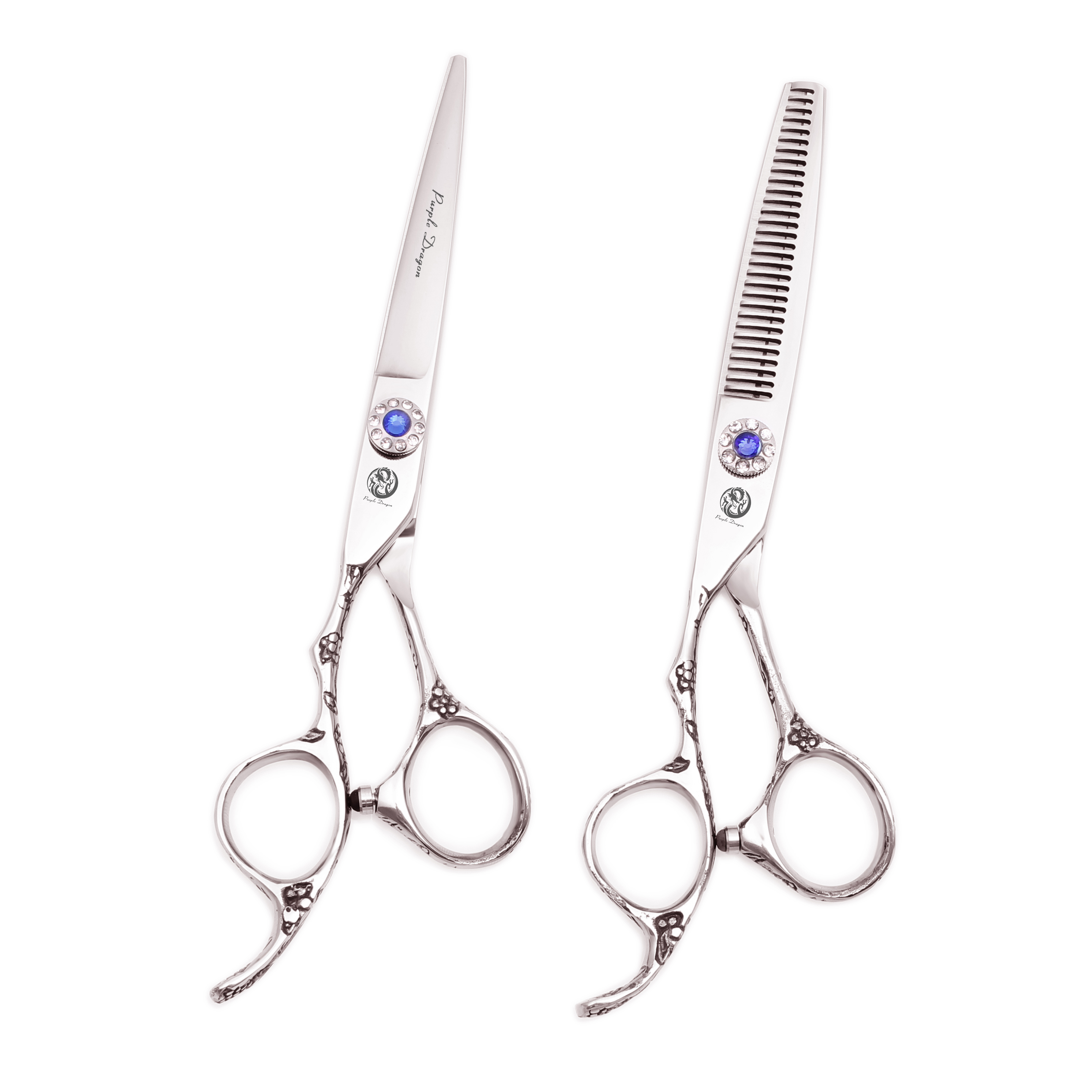 理髪はさみ左手パープルドラゴン卸売 5.5 "6" ヘアカットはさみ間伐はさみ理髪はさみセット Z8002