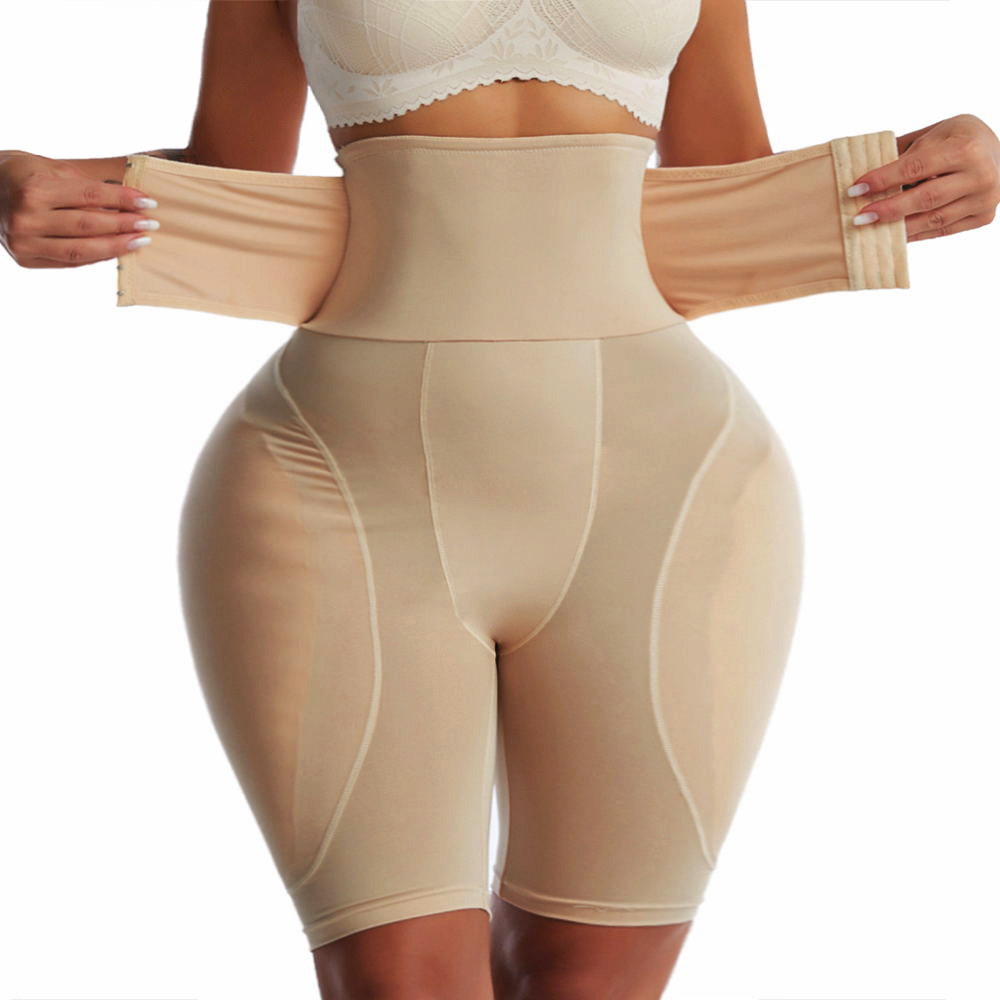 女性ヒップエンハンサーシェイプウェア偽戦利品バットパッド下着ハイウエストボディシェイパーパッド入りパンティーバットリフターショーツ