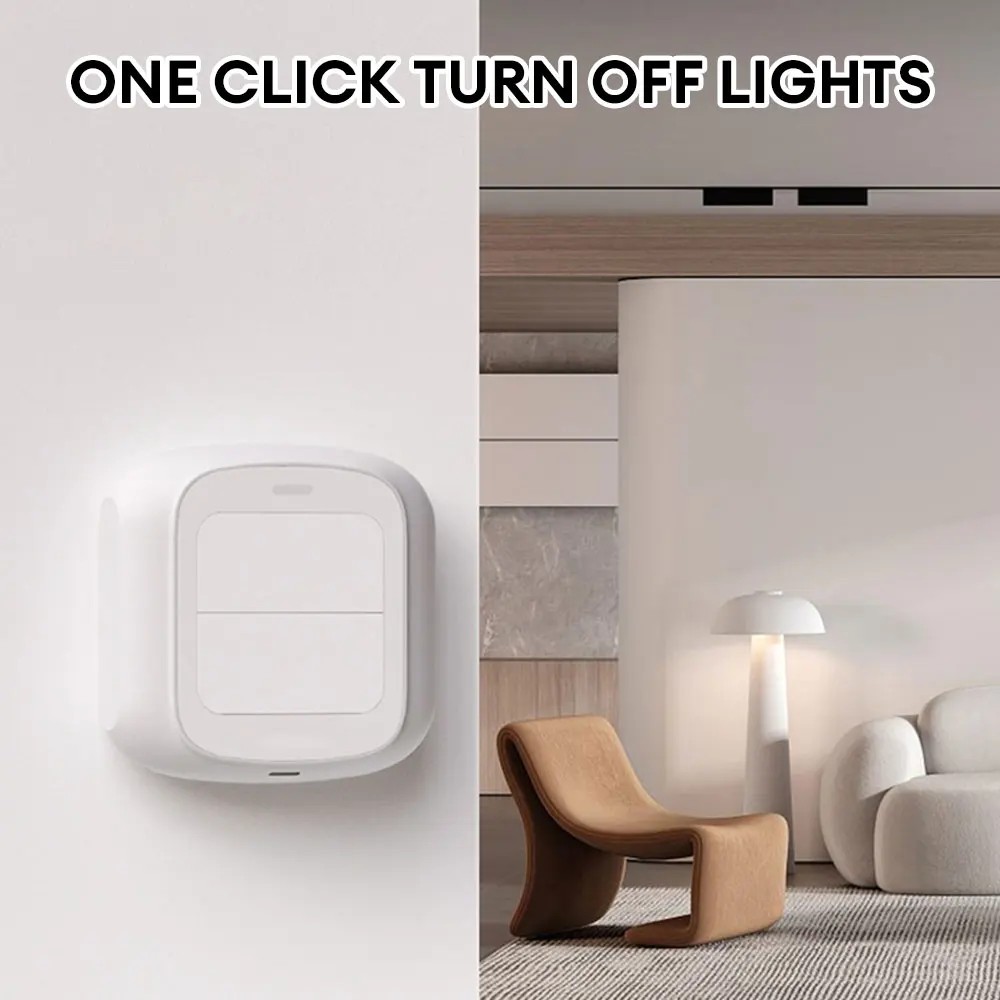 新しい Tuya ZigBee/WiFi 2 ギャングワイヤレス 6 シーンスイッチプッシュボタンコントローラーバッテリー駆動オートメーションシナリオ Tuya デバイス用