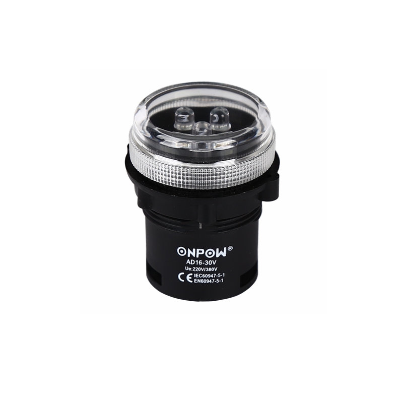 ONNPOW 30mm 三相電圧表示パイロットランプ 3 LED 赤、緑、黄 AD16-30V/RGY