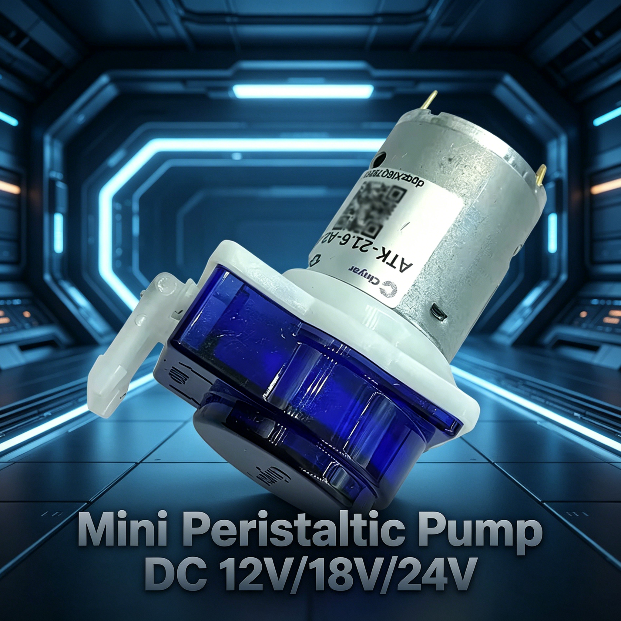 ミニ蠕動ポンプ DC 12 V/18 V/24 V マイクロドージングポンプ、自吸式吸引可逆方向ラボ分析ウォーターポンプ用