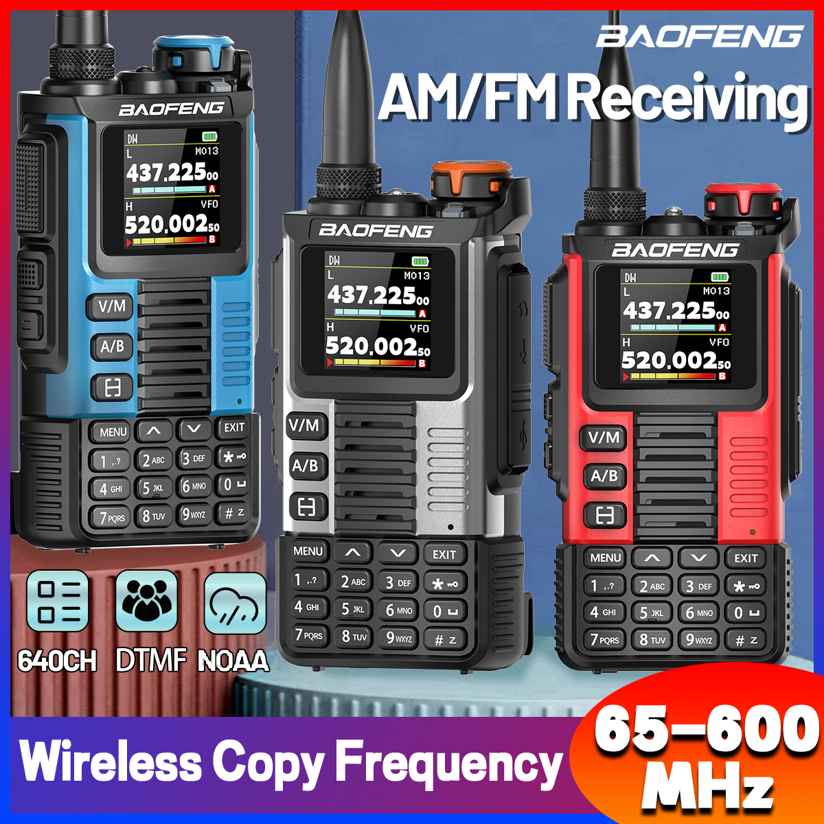 Baofeng UV-K67 PRO トランシーバー長距離マルチバンドワイヤレスコピー周波数 DTMF 640CH AM FM Type-C 双方向ラジオ UV-21 PRO