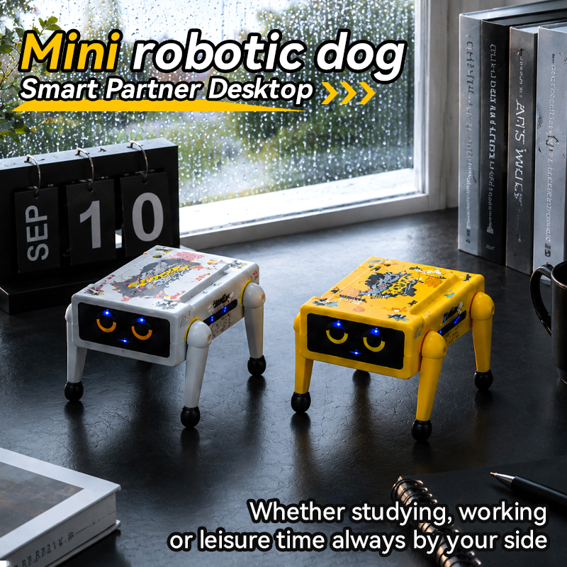 ミニロボット犬 X3 インテリジェントリモコンおもちゃ子供のための音声インタラクティブセンシングタッチジャイロスコープロボットデスクトップ飾り