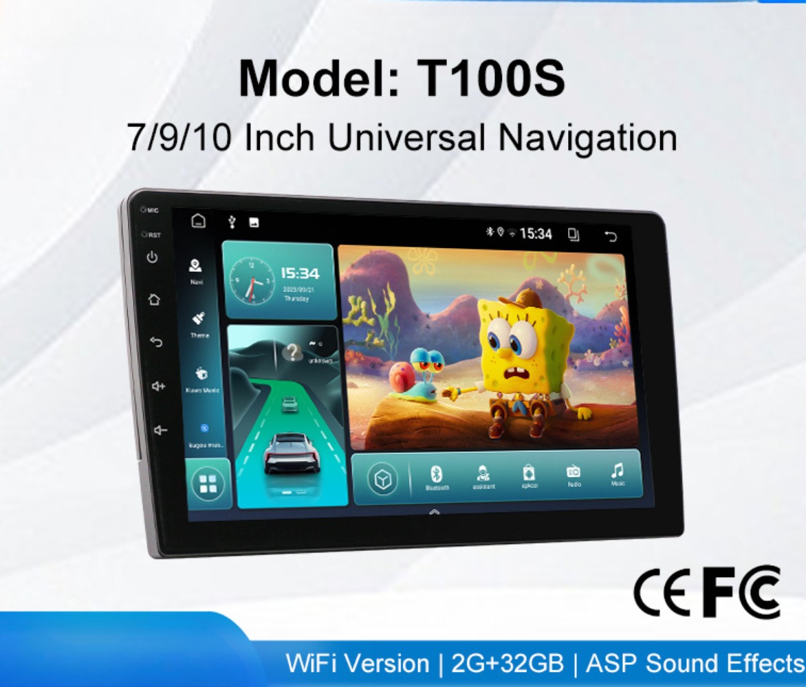 T100 カーナビゲーション GPS ユニバーサル MP5 7/9/10 インチ Android 車 GPSNavigation 2 32 グラム 4 コア WIFI 車逆転カメラ