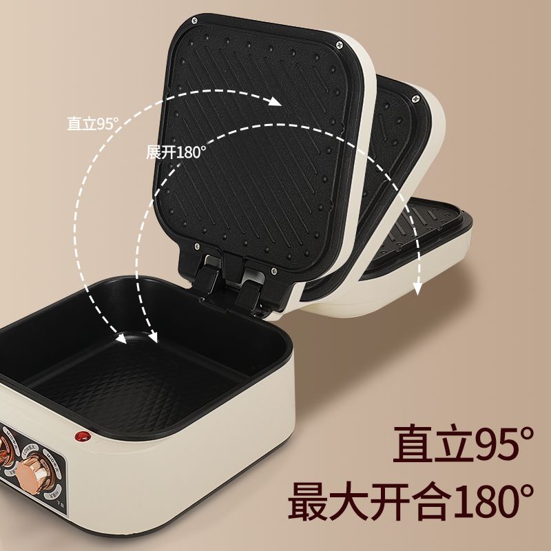 角型電気ケーキパン家庭用パンケーキパン両面加熱フライパン自動電源オフフラットフライ一体型
