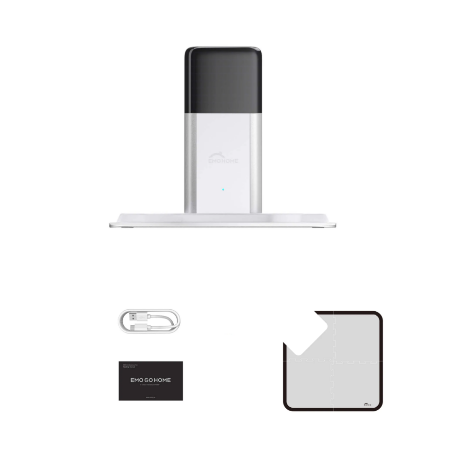 EMO ロボット充電ステーション、大型マットとマニュアル、データケーブル付き AI おもちゃアクセサリー (ロボットを除く)