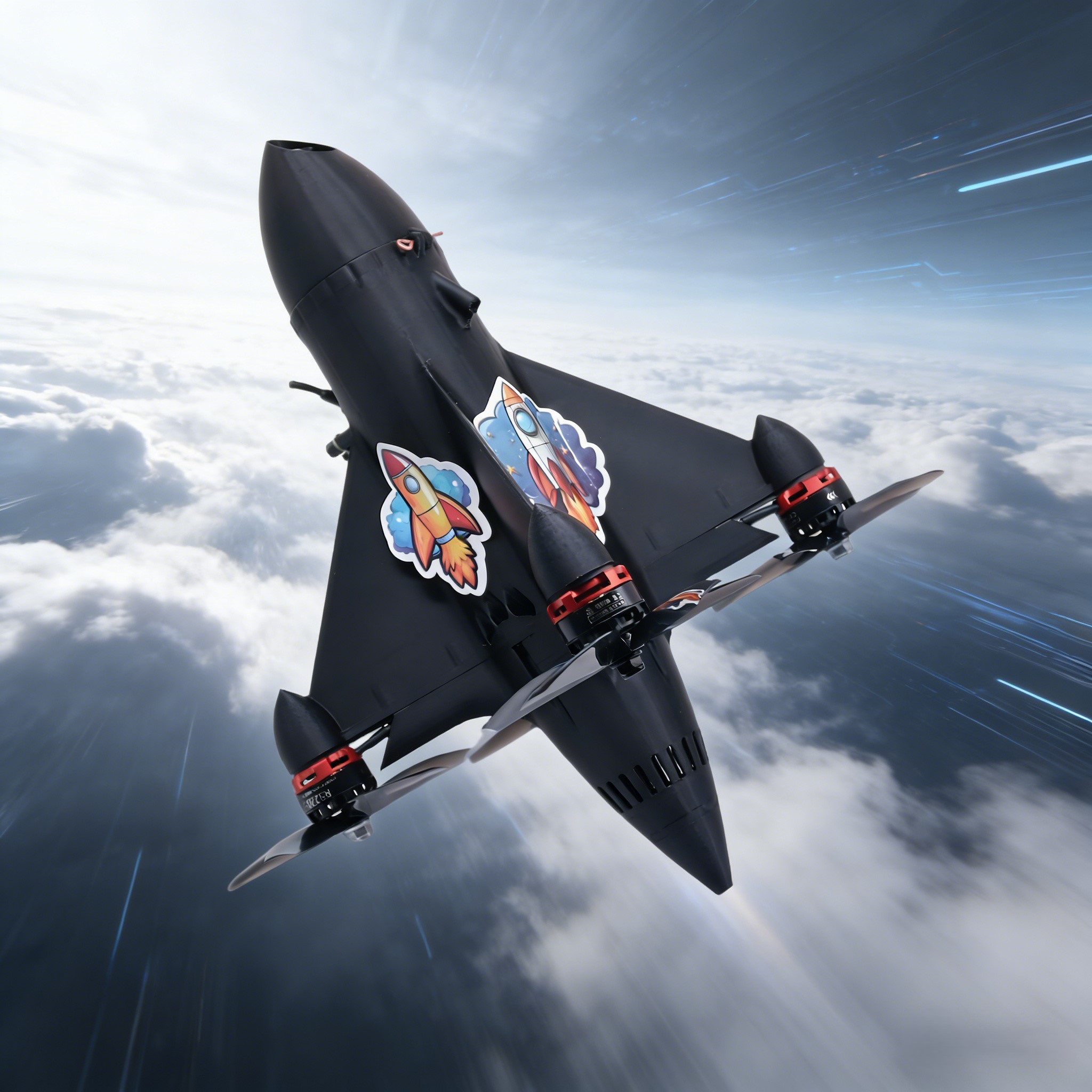 B-CUBE Rocket 5inch FPV Frame Kit Carbon Fiber Racing Drone Quadcopter Freestyle INAV Beatflight F745 H743 Flight Control