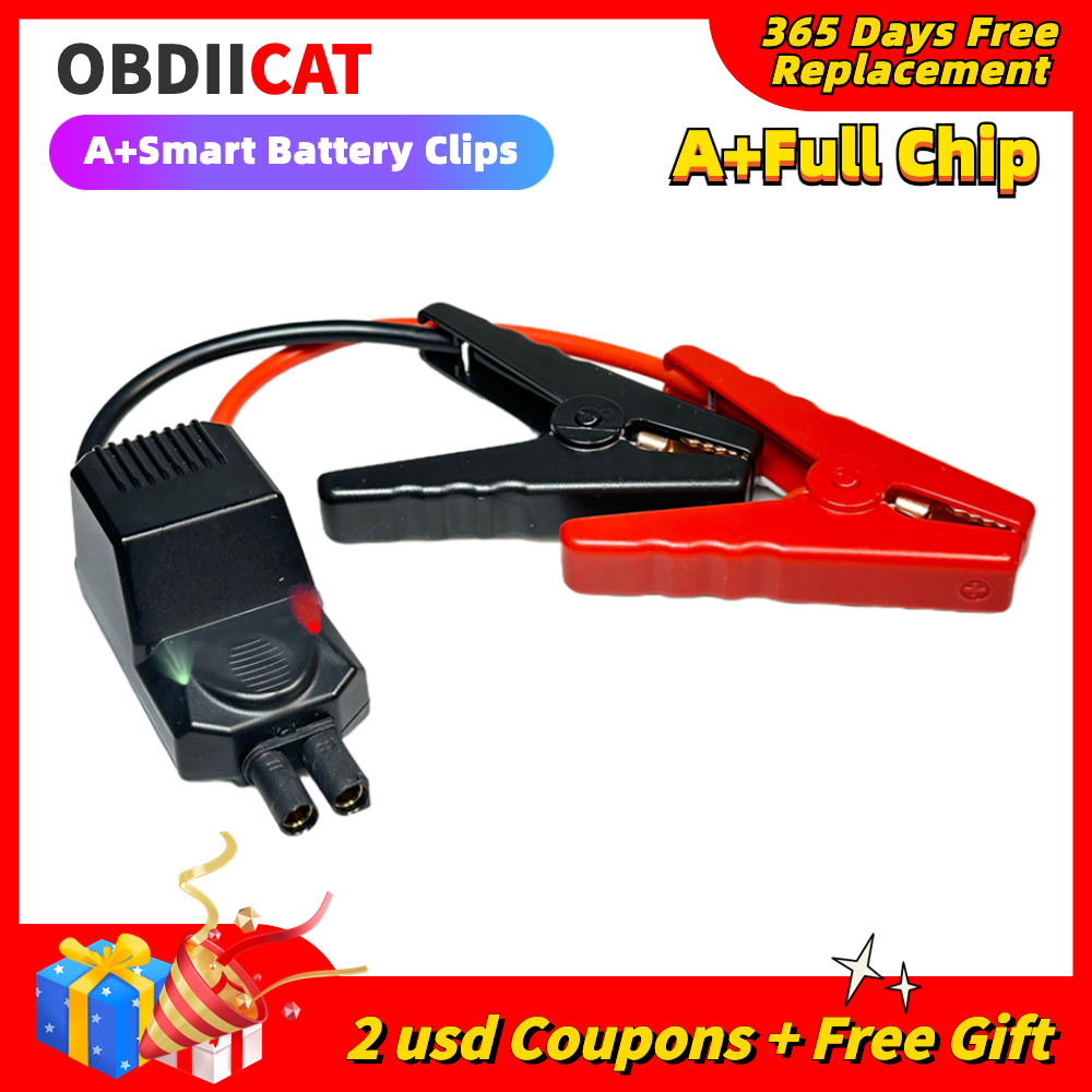 Smart Booster Cables Auto Emergency Car Battery Clip Clamp Accessories Wire Clip Red-black Clips For Jump Starter Power Bank
