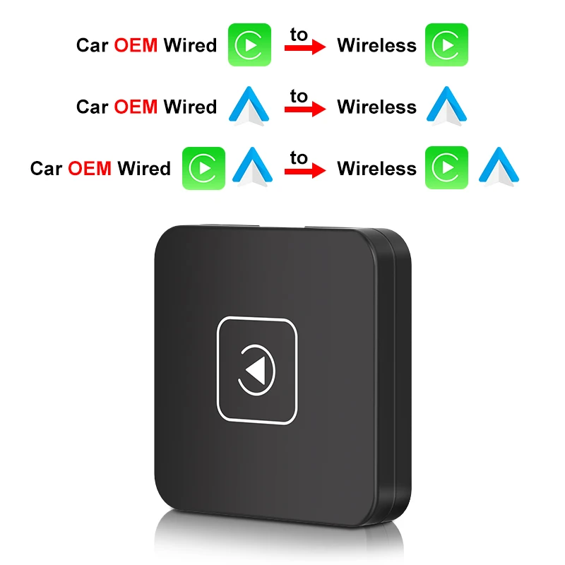 FLIXIVI 2in1 ワイヤレス ミニ Carplay/オートボックス ドングル有線ワイヤレス アウディ トヨタ マツダ 日産 シボレー スズキ スバル フォード用