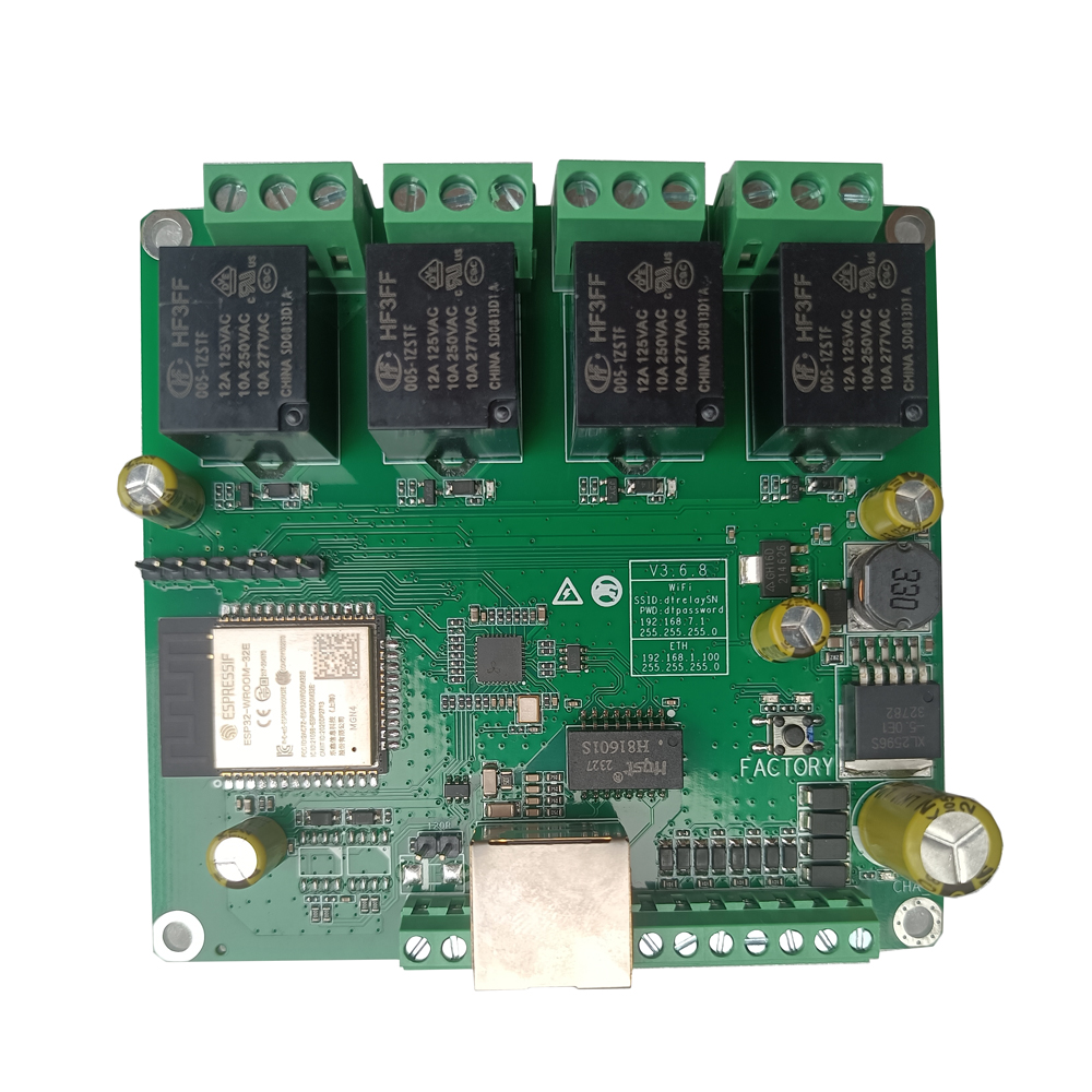 DTWONDER スマート WiFi スイッチ ESP32 イーサネットリレーボード Domoticz ホームアシスタント OpenHAB RS485 TCP UDP 4 チャンネルタイマー IP ウォッチドッグ