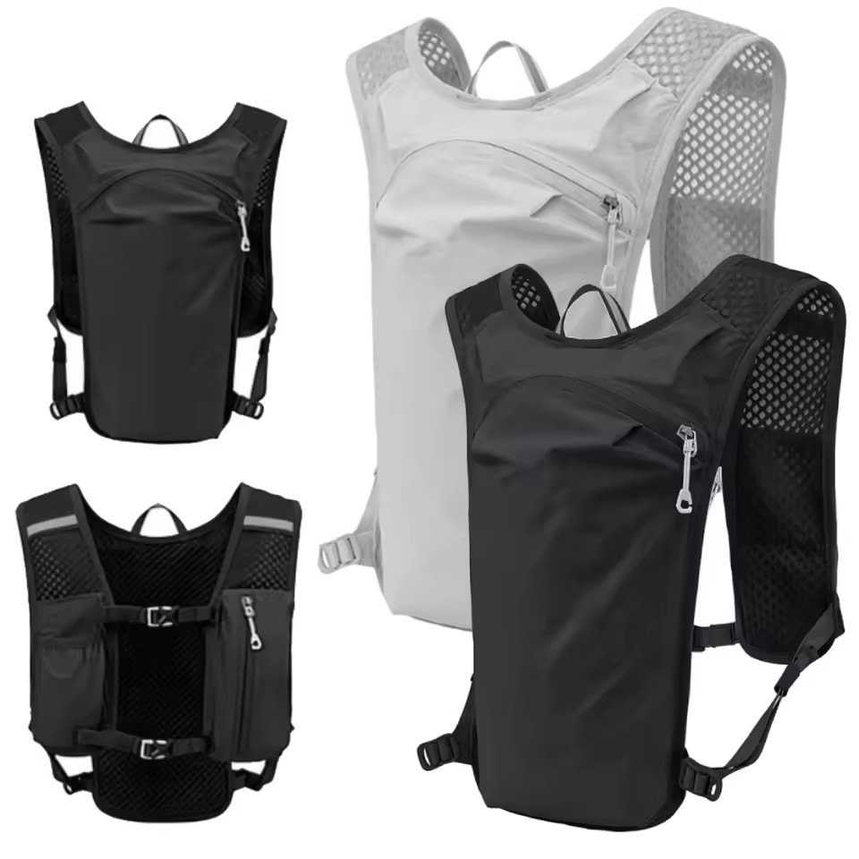 新しいランニングウォーターボトル収納ベスト軽量ランニングベスト反射水分補給ウォーターチェストパック電話ホルダー付き