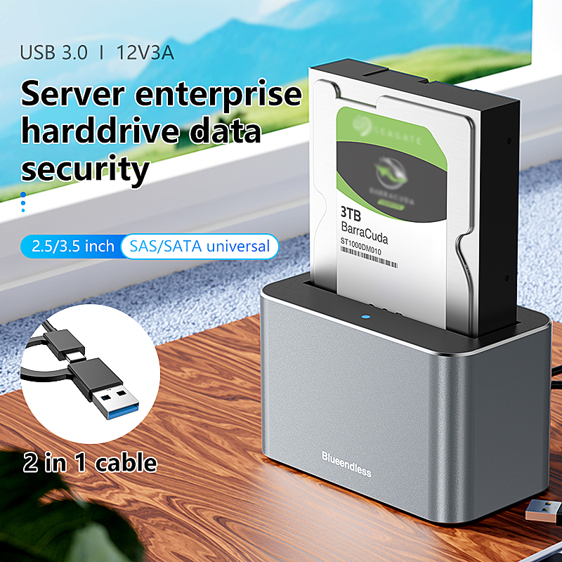 Blueendless 2.5/3.5 インチ SAS/SATA ハードディスク外部ケース Sata から USB 3.0 Hdd ドッキングステーション Hdd キャディ Sata Hdd ケース hdd ボックス