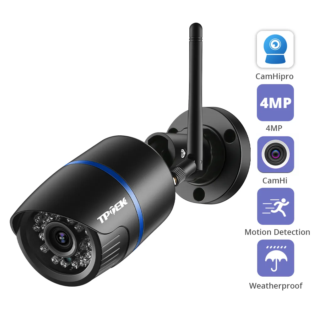 4MP 1080P IP カメラ屋外 WiFi セキュリティカメラワイヤレスビデオ監視 Wi Fi 弾丸 CCTV HD カマラ CamHipro CamHi カム