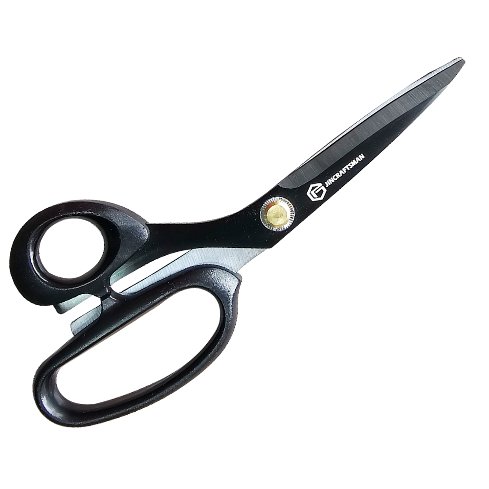 Jincraftsman® – 8.5 インチ ブラック チタン 左利き用 人間工学に基づいた手工芸品 布地 縫製文具 テーラー オフィス ハサミ