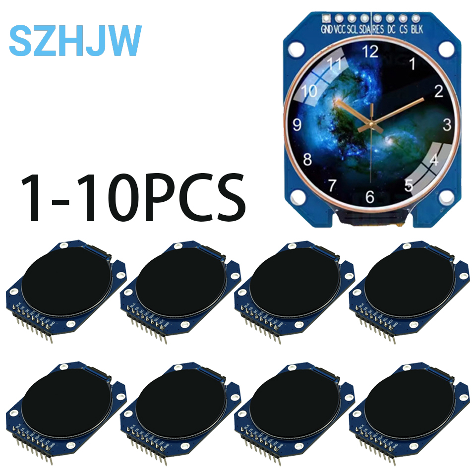 1-10 個 1.28 インチ HD IPS カラー TFT LCD ディスプレイモジュール 1.28 "RGB LED ラウンドスクリーン 240*240 GC9A01 Arduino ESP32 ラズベリーパイ用