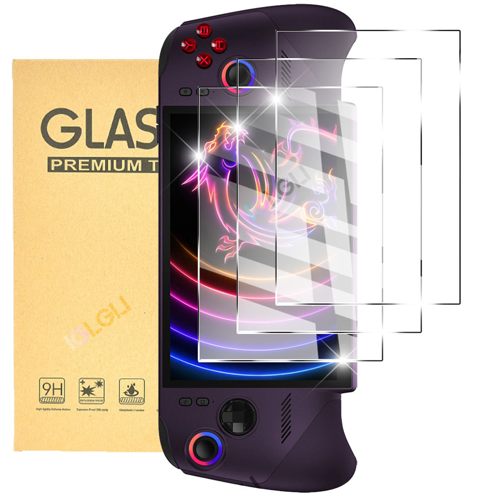 9H 強化ガラス MSI Claw 8 EX AI スクリーンプロテクター、HD クリア傷防止保護フィルム MSI Claw EX 8 AI アクセサリー