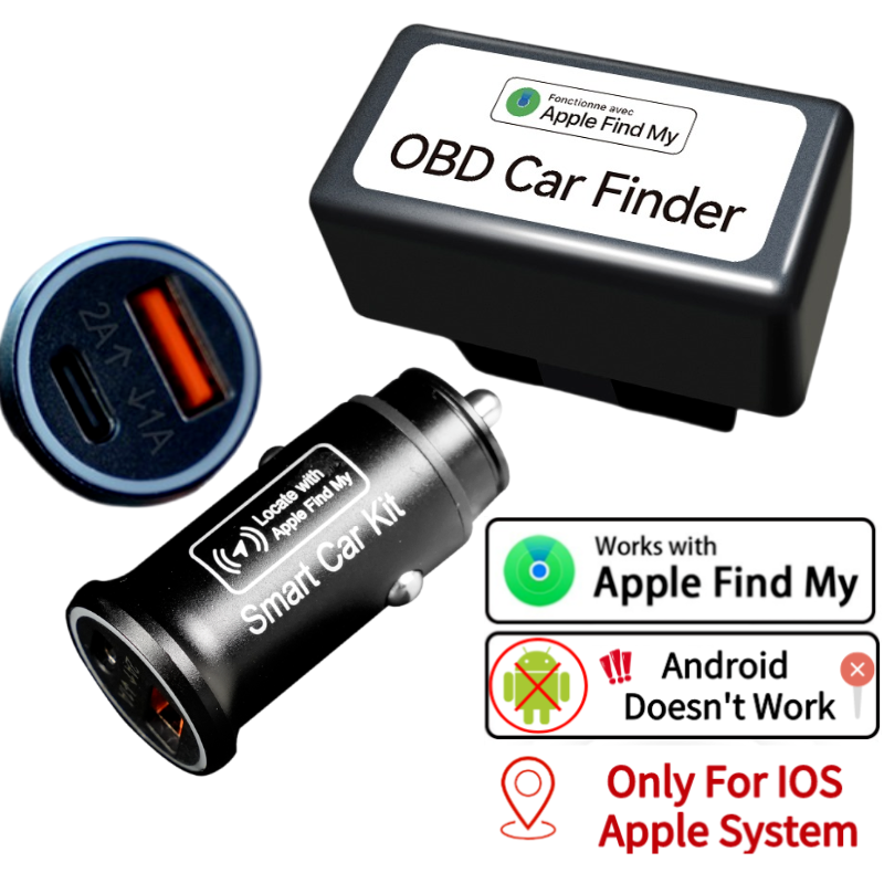 ユニバーサル Gps トラッカー自動車 Iphone Ipad 車 OBD 充電器シガーライター USB タイプ C GPS ロケーター Find My Apple 公式アプリ