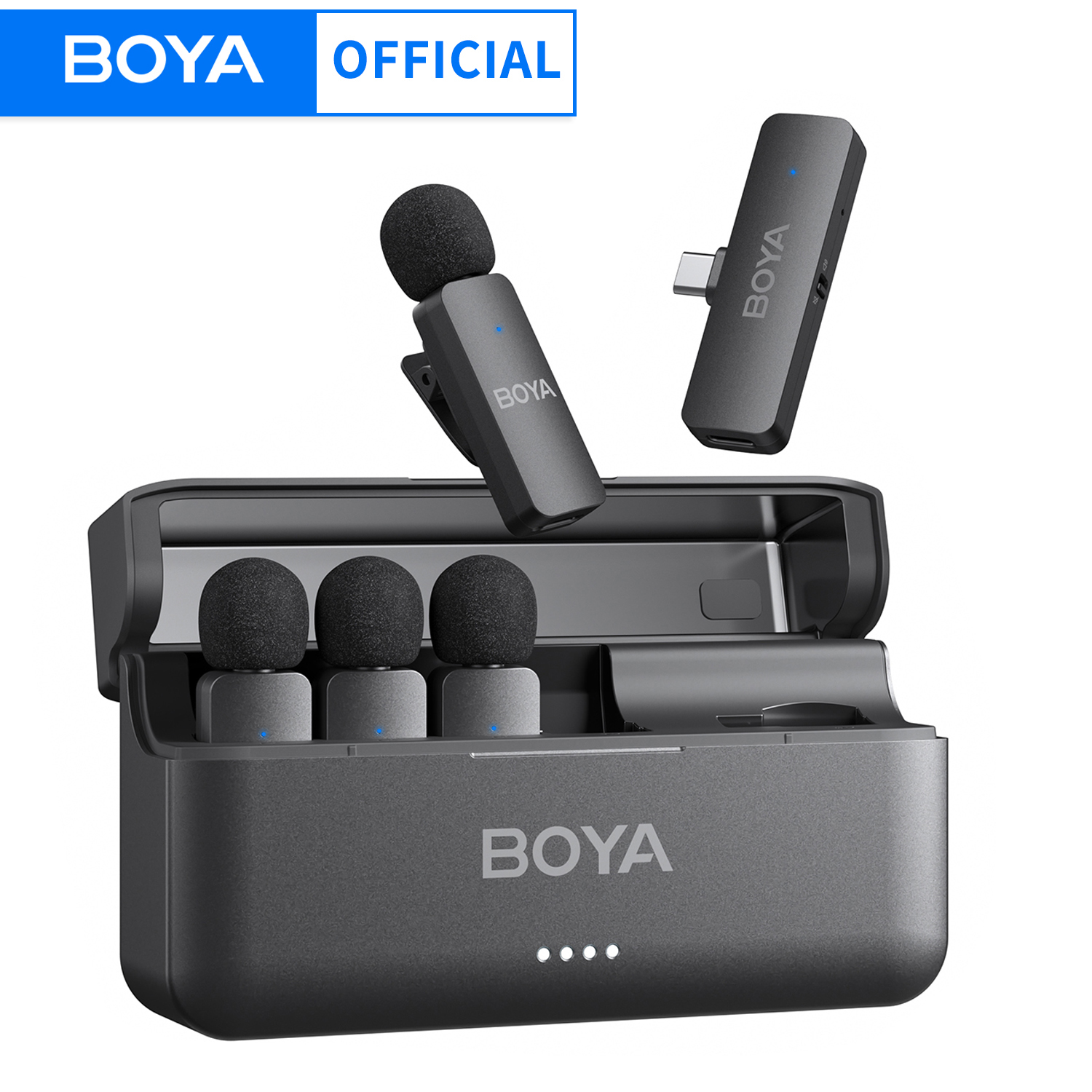 BOYA BY-V4U ワイヤレス ラベリア ラペル マイク iPhone Android 電話 PC YouTube ビデオ録画 Vlog ライブ ストリーミング インタビュー用