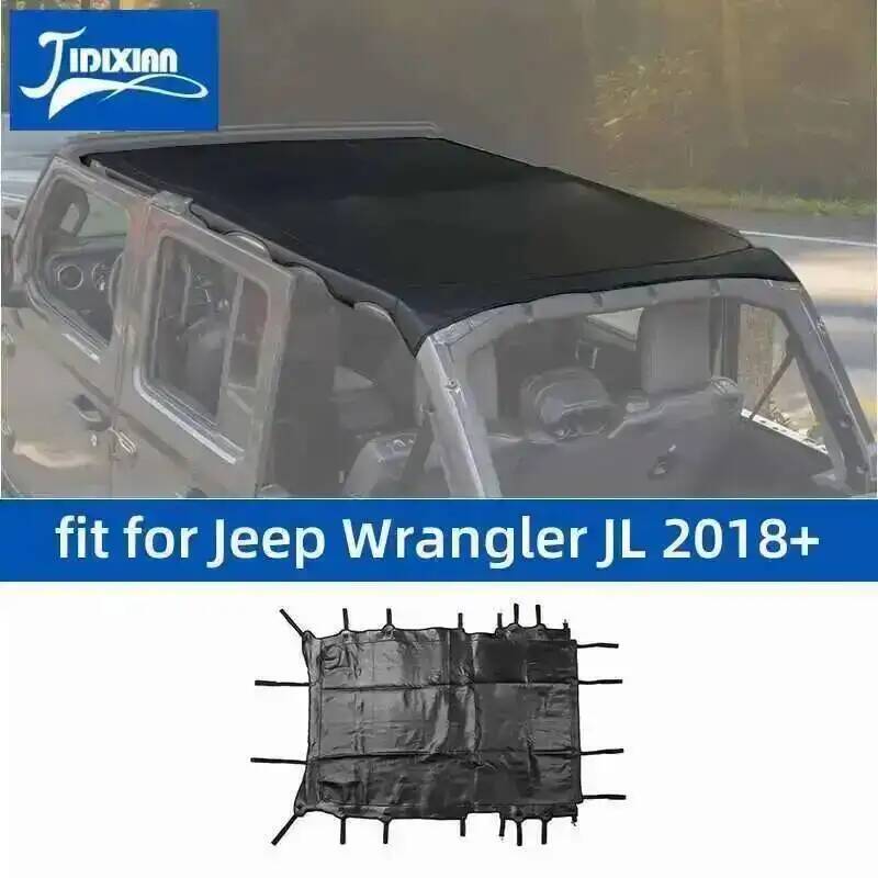 JIDIXIAN 車ソフトトップサンシェード断熱サンシェードカバージープラングラー JL 2018 2019 2020 2021 2022 2023 2024 2025