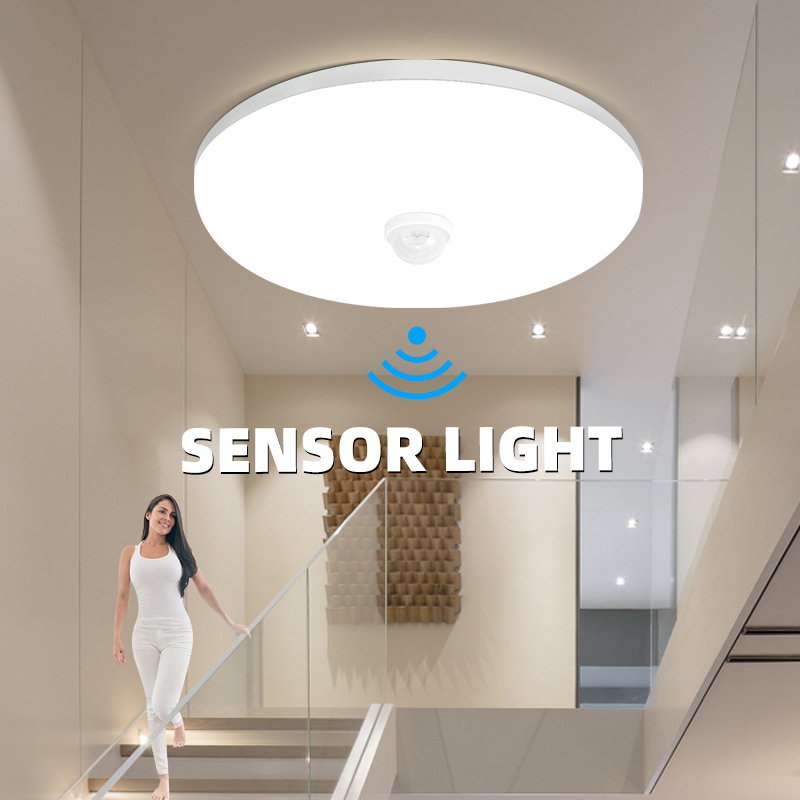 Led シーリングランプモーションセンサーライト 110V 220V 現代夜の照明器具玄関バルコニースマートシーリングライト光沢