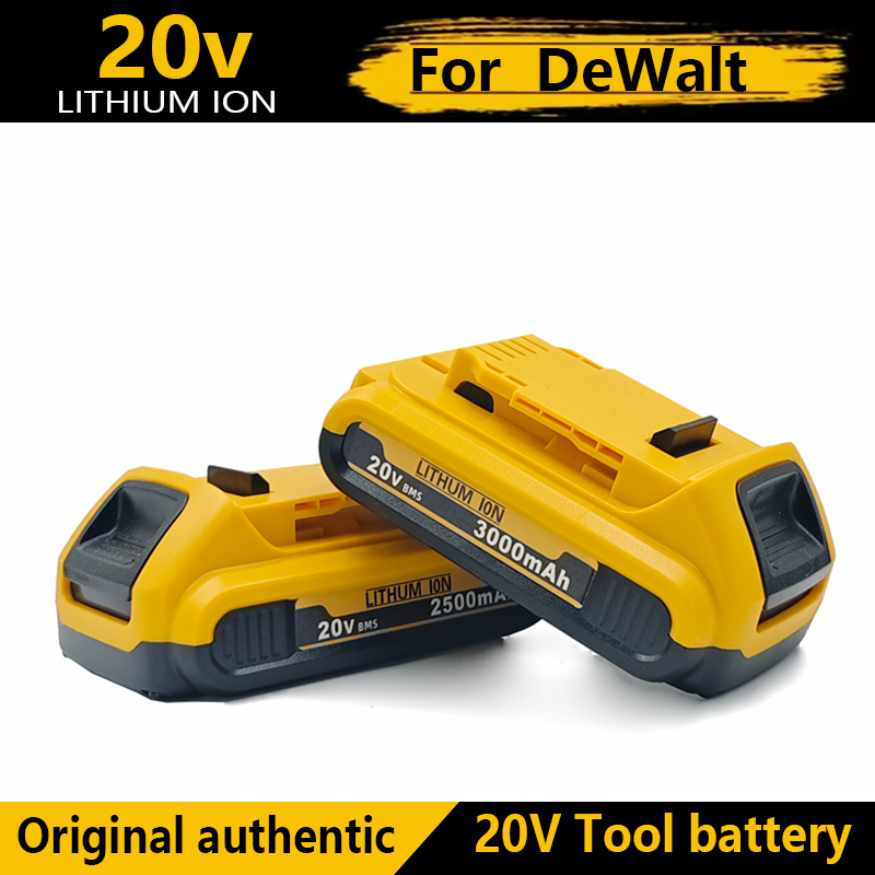 オリジナルバッテリー 20V 2.5Ah 3.0Ah DCB200 リチウムイオン充電式電動工具バッテリー Dewalt DCB203 DCB181 DCB201 DCB201-2 L50 -