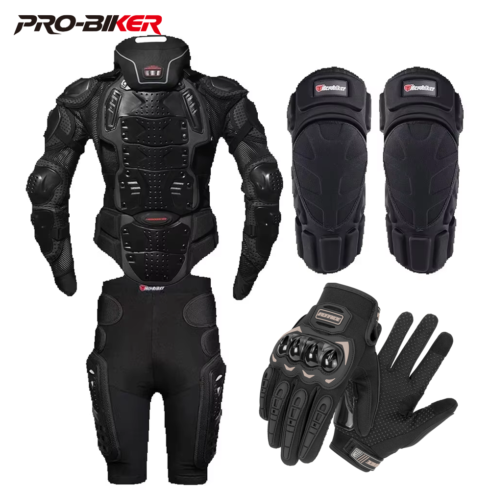 オートバイジャケットフルボディアーマーセットオートバイ胸部鎧スーツモトクロスレーシング防具モト保護 S-5XL