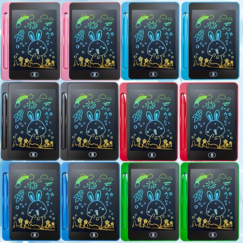 子供用LCDライティングタブレット12パック、6.5インチのカラフルな落書きボード描画タブレット、子供用おもちゃ、教育玩具