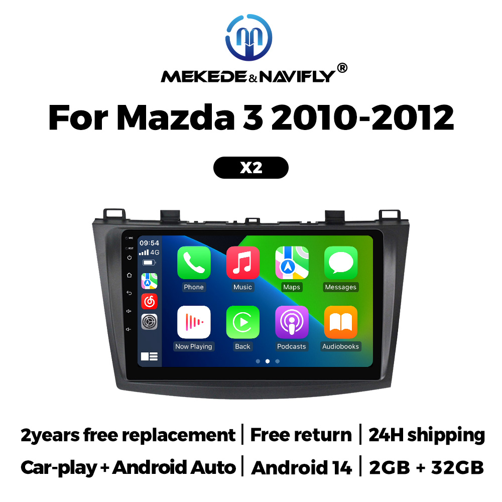 NaviFly Android 14 カーラジオマルチメディア マツダ 3 2004-2013 マツダアクセラ GPS オートステレオワイヤレス Carplay 2Din プレーヤーヘッドユニット
