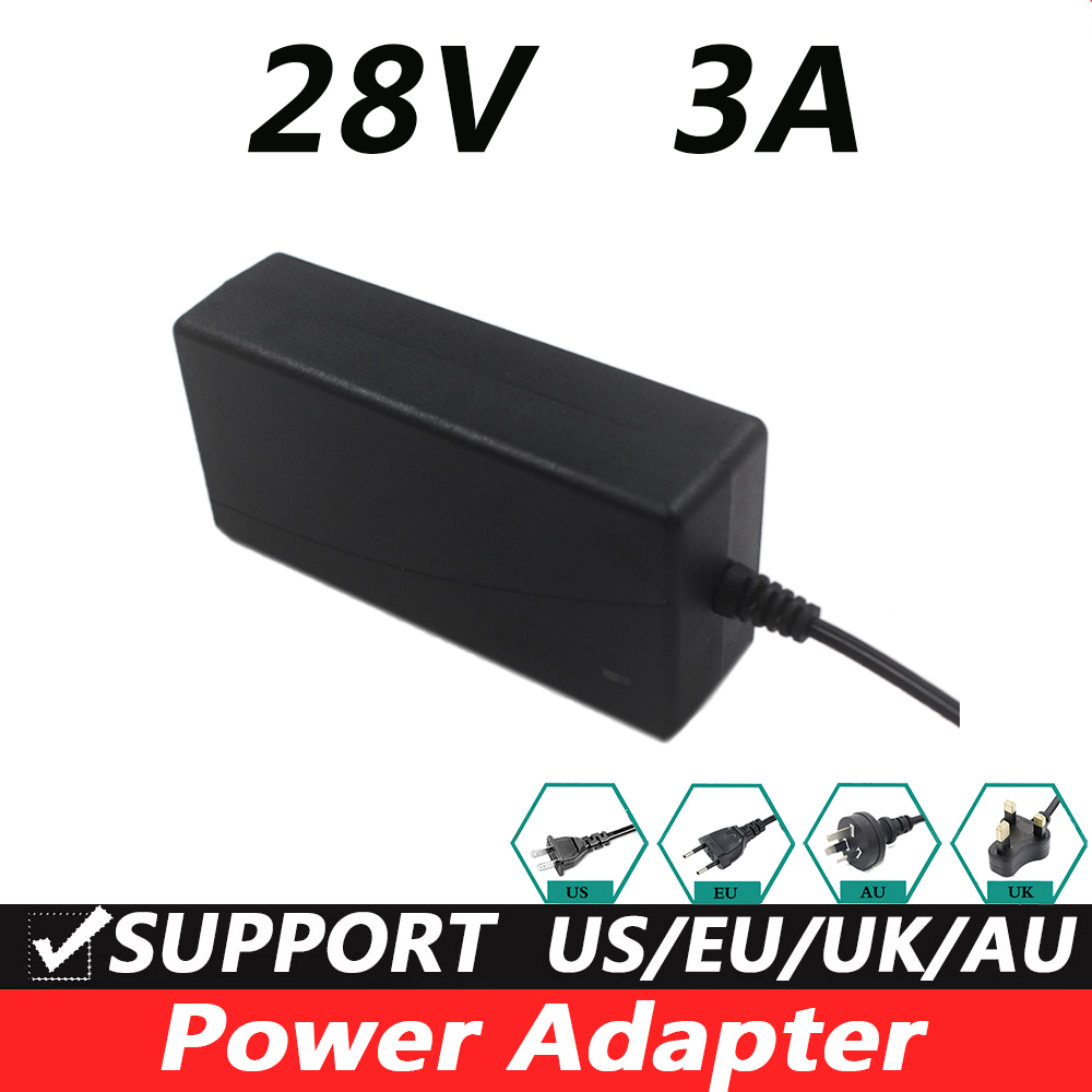 DC 28V 3A スイッチング電源電源アダプタ電源ケーブル 28V 3000MA 英国プラグ AU プラグ 5.5*2.1 ミリメートル電源