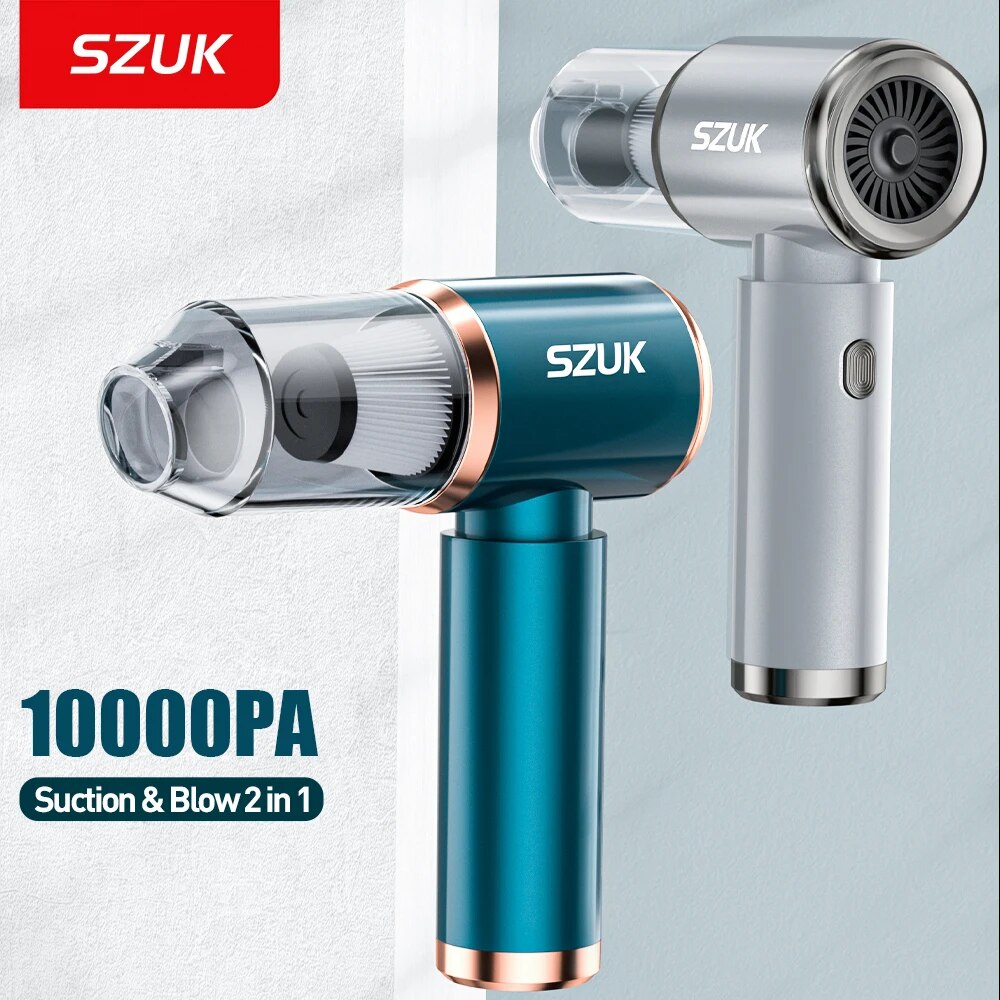SZUK10000pa 車用掃除機ワイヤレスミニハンドヘルド強力な吸引洗浄機ポータブルクリーナー車のホームキーボード用