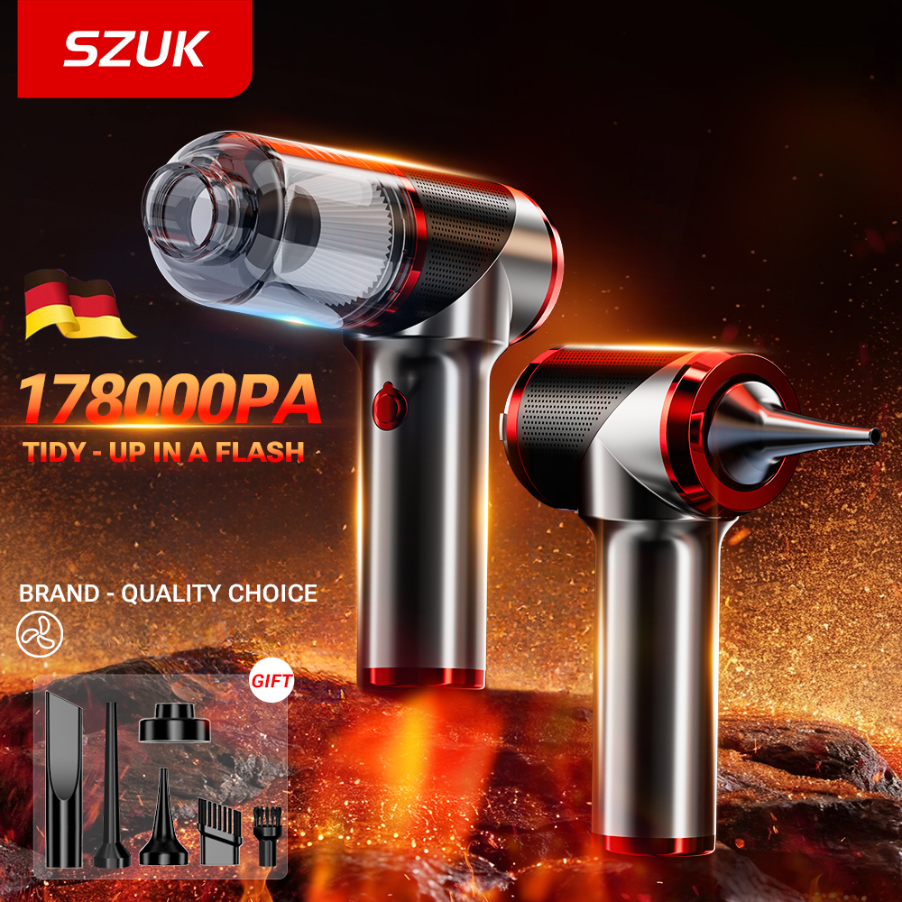 SZUK 178000PA 車用掃除機ミニ強力ポータブル掃除機家電用ハンドヘルド送風機車用クリーナー