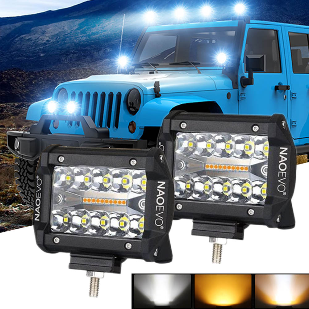 4 インチ LED ワークライト 4 × 4 オフロードポッド LED ライトバー 6 モード霧運転オートバイトラックジープボートフォグランプヘッドライト