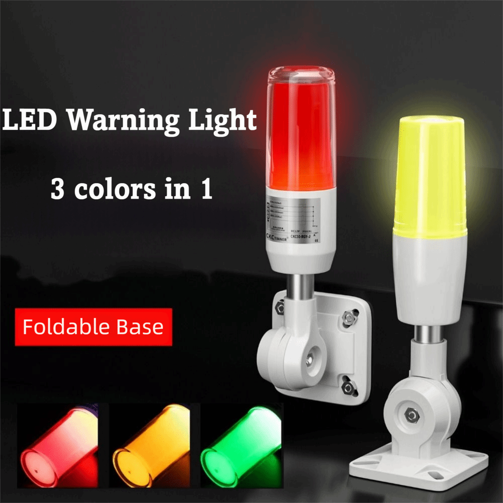3 色 LED 信号表示ランプ DC12V/24V/AC220V 定常点滅スマート警告灯ブザー付き警報アラームランプ