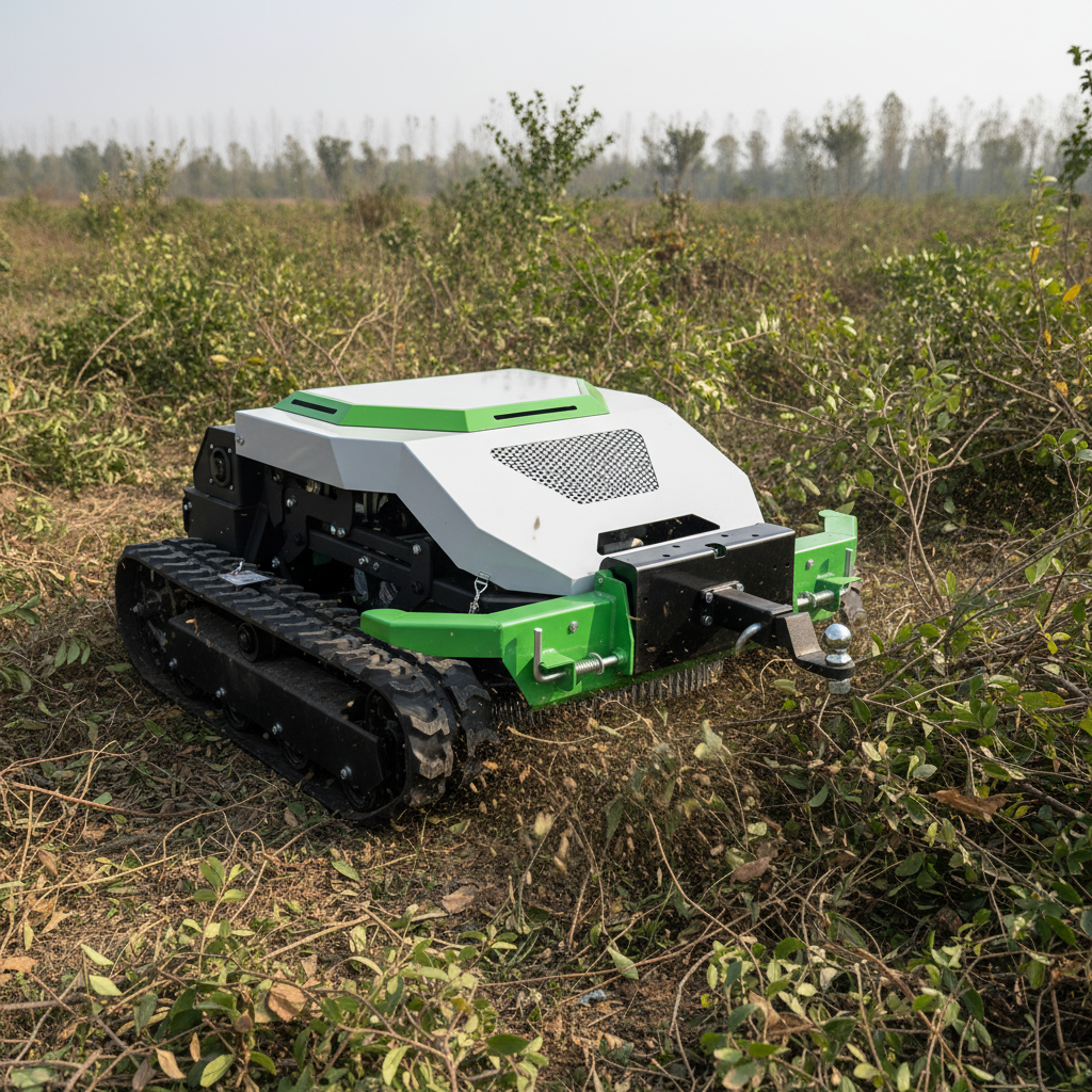 狭いスペースの庭のためのコンパクトなリモートコントロール芝刈り機柔軟な RC 草カッター