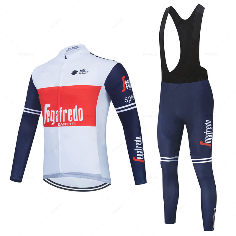 メンズ プロチーム サイクル ジャージ セット、通気性、長袖、MTB 自転車ウェア スーツ、春、秋、新品