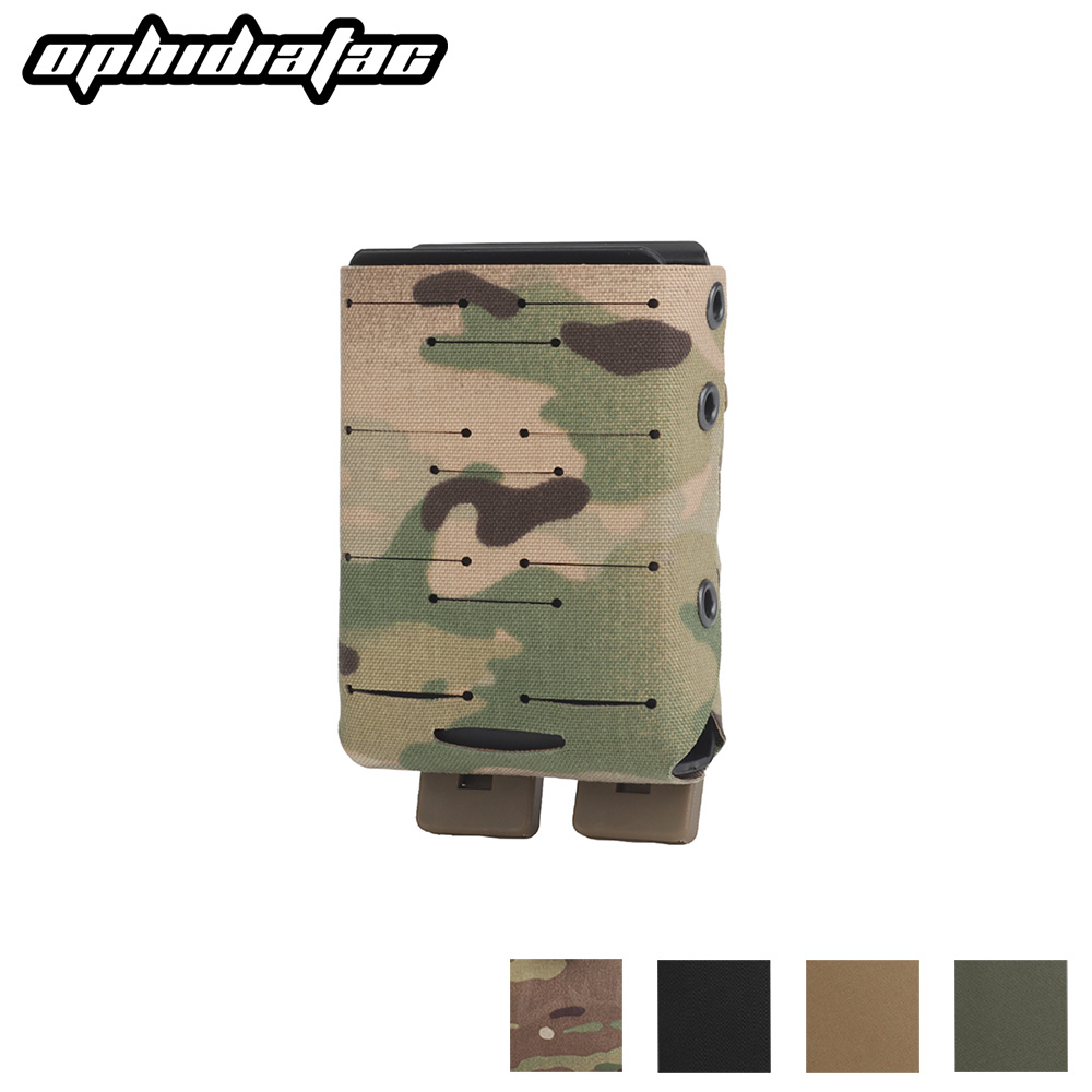 OPHIDIAN モール軽量 AR15/M4/9 ミリメートルマガジンポーチマガジン内蔵ナイロンブラケット狩猟ピストルライフル機器