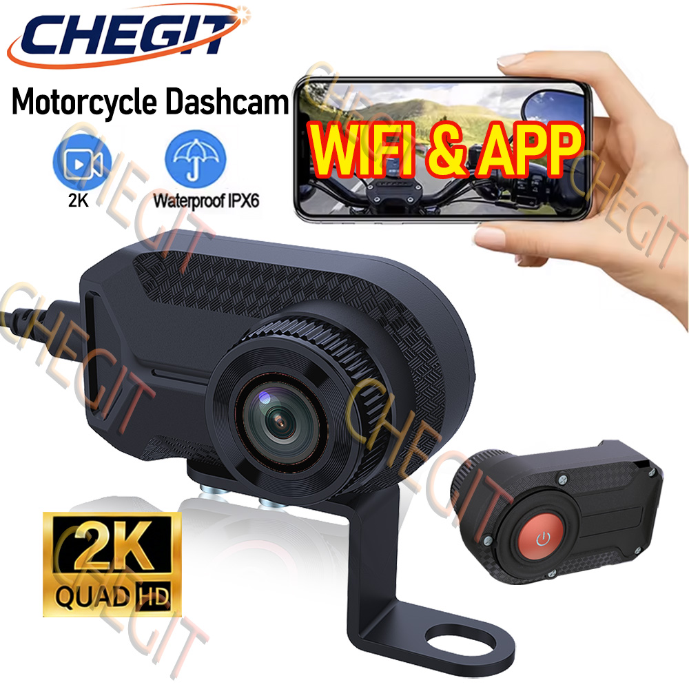 新しい 2K HD WiFi オートバイ DVR 防水 IP66 ループ録画 170 度広角カメラ HD ビデオレコーダーダッシュカム