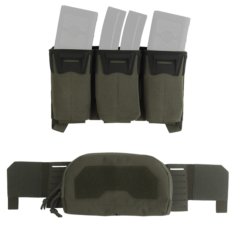 マルチキャリバー トリプル マグ ポーチ 2nd レイヤー アドミン ポーチ マグ付き グロック サブゼロ プレート キャリア MOLLE フロント プラカード用