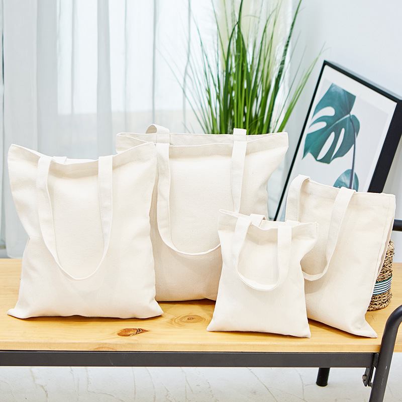 Large Capacity Canvas Shopping Bag DIY Custom Painting Pattern Tote Bag Portable Folding Eco Cotton Shoulder Bag Lunch Bag