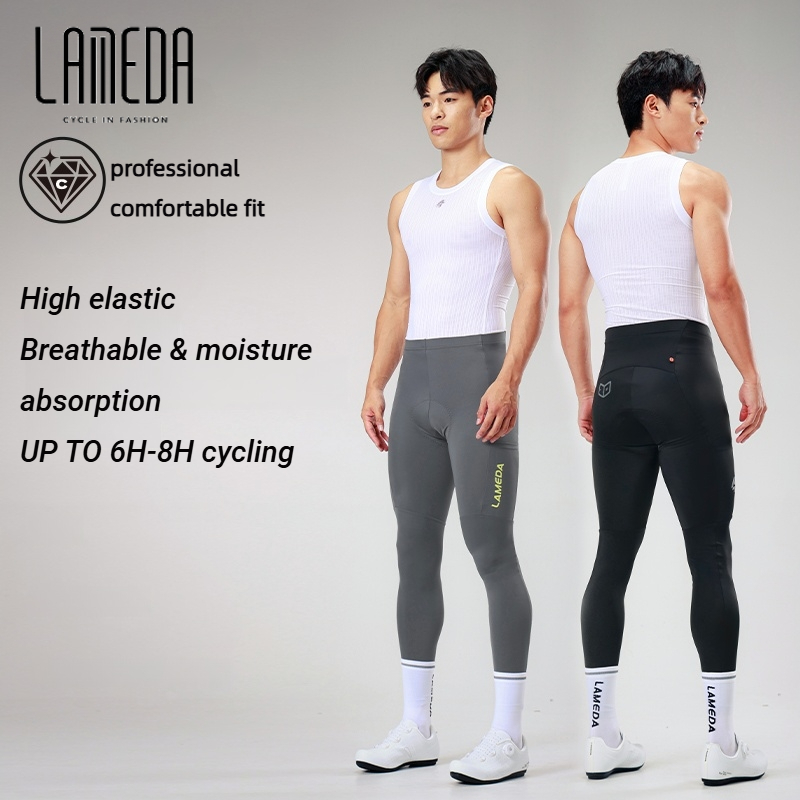 Lameda 2025 メンズ サイクリング パンツ 伸縮性インターフェイス付き、6 時間～8 時間乗馬 3D カット プロフェッショナルで快適なフィット感のサイクリングパンツ