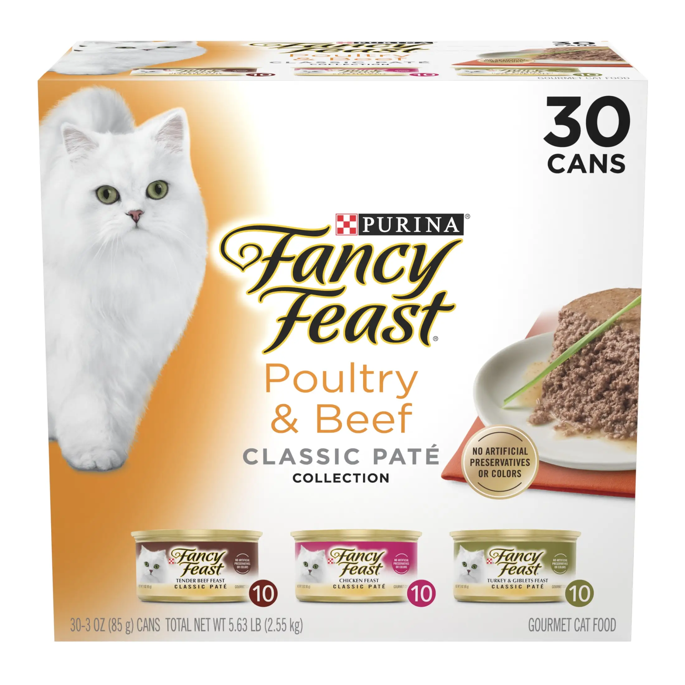 ピュリナ クラシック コレクション パテ ウェット キャット フード 鶏肉 牛肉 3オンス缶 30パック