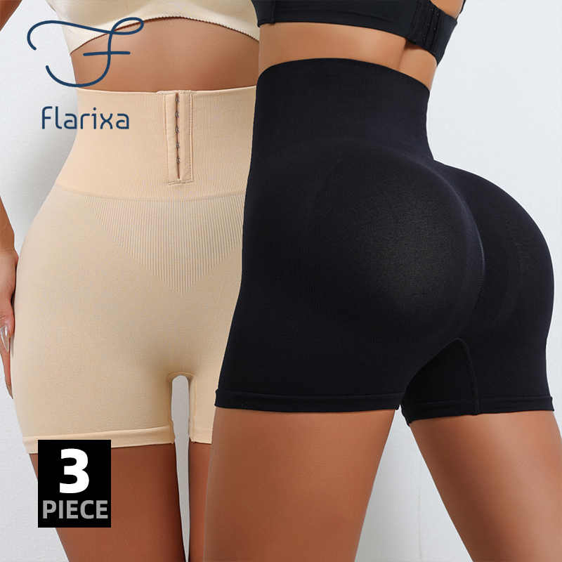 FLARIXA シームレス安全ショーツボクサーブリーフ女性のためのスリップショーツおなかコントロール整形パンティードレススカートの下 Boyshorts