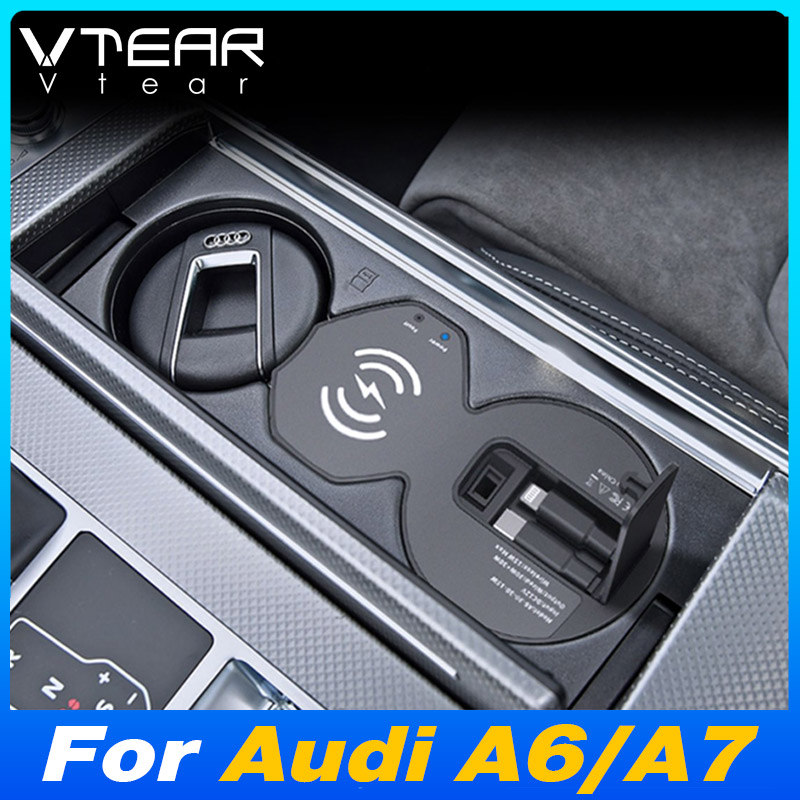 アウディ A6 C8 /A7 S6 2019-2023 車のワイヤレス充電器タイプ C マルチポート高速携帯電話充電アダプタ車の Accessorie
