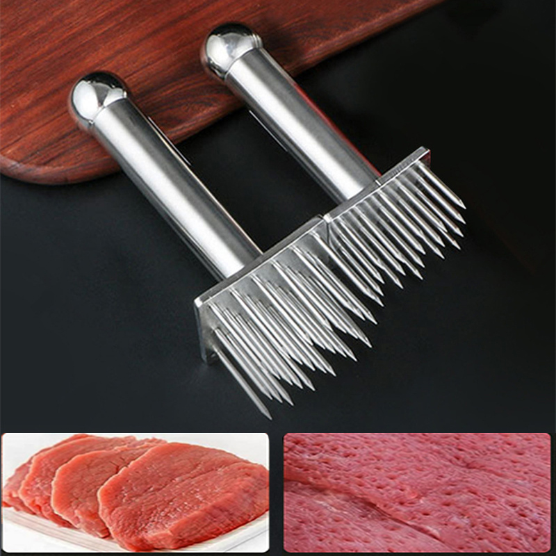 キッチン緩い柔らかい肉針ステンレス鋼職業調理肉軟化ツール牛肉柔らかいステーキポークチョップハンマー