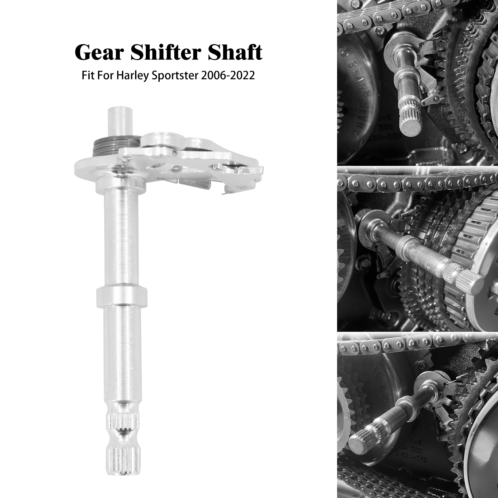 オートバイクロームギアシフターシャフトトランスミッションシフターレバーハーレースポーツスター XL 1200 アイアン 883 48 72 ロードスター 2006-以降