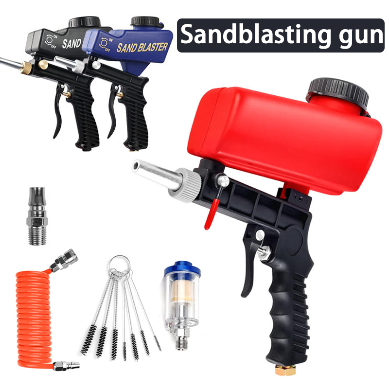 エアサンドブラスターガン 表面のペイント、錆、汚れ、汚れを除去 重力フィード 90 Psi ポータブルサンドブラスター
