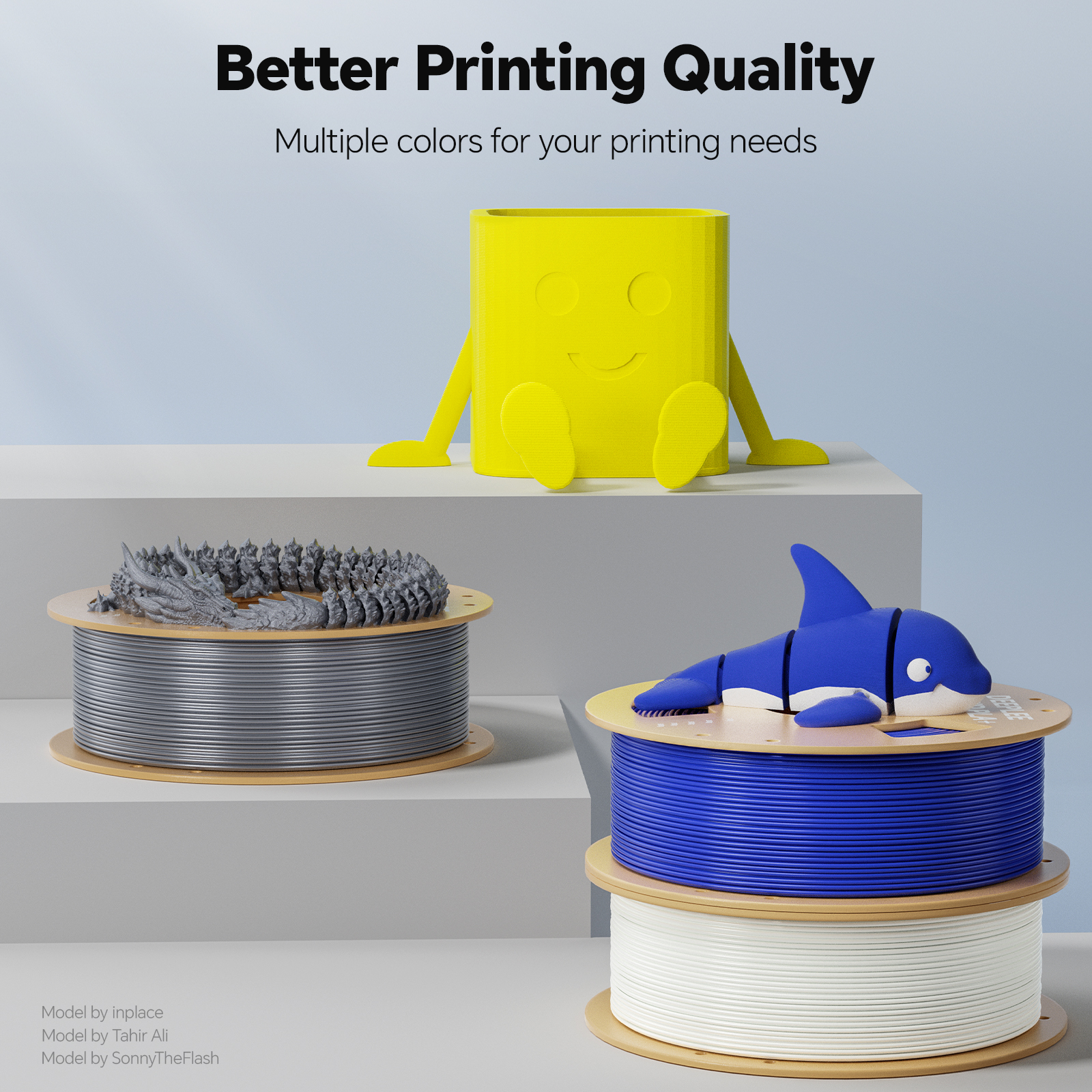 DEEPLEE RAPID PLA フィラメント 1.75mm プラスチック 3D プリンター用 FDM 3D プリンター 3D プリンター用 PLA フィラメント 1.75mm ブラック/ホワイト